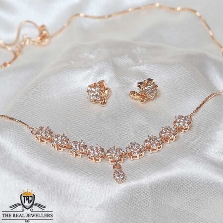 Dazzling Crystal Golden Necklace Sets: Timeless Elegance for Girls and Women