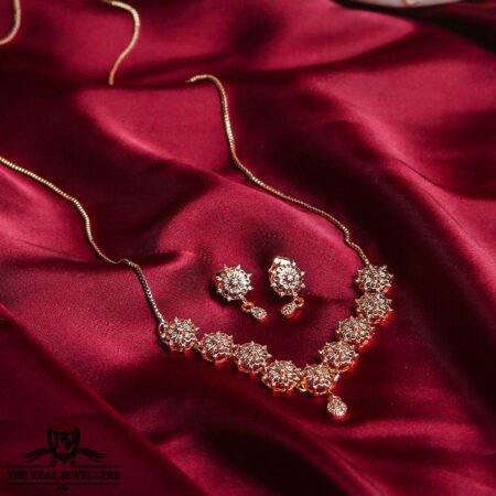 Long Gold Design Crystal Golden Necklace Sets