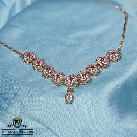 4 CaratAstonishing Stones Golden Unique Design Necklace set for Girls/WomenNecklace Set FOR GIRLS/WOMEN.