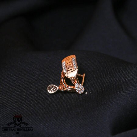 ROYAL TRJ Gold Plated Latest Fancy Stylish Zircon Bali Earrings