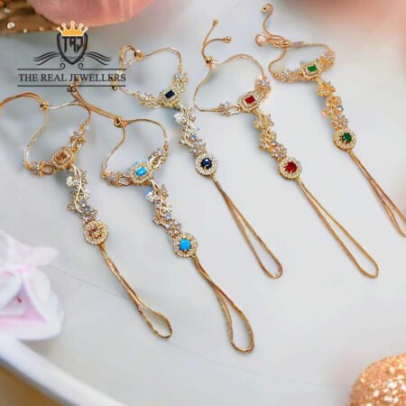 Elegant Gold Plated Ring and Bracelet Crystal Stone For Girls/Women, Ring and Bracelet Crystal Stone For Girls/Women.