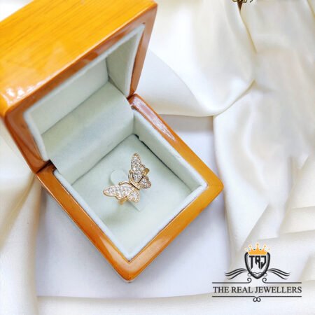 Four Carat Stone Crystal Gold Plated Rings For Girls\Women