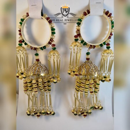 Two Carat Gold Plated Long Earrings For Girls\Women