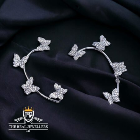 A Silver Plated Crystal Stone Earrings For Girls/Women Earrings Set for Girls/Women.